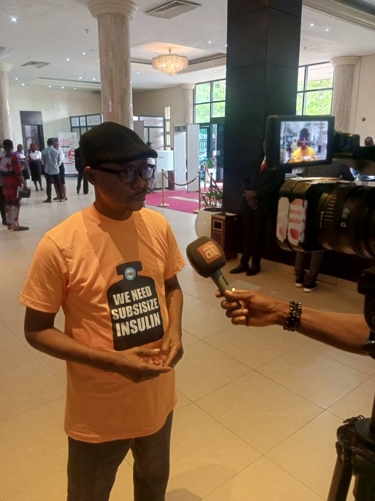 Bernard Enyia of Cross River, Nigeria, being interviewed by the press at a Cross River Budget event
