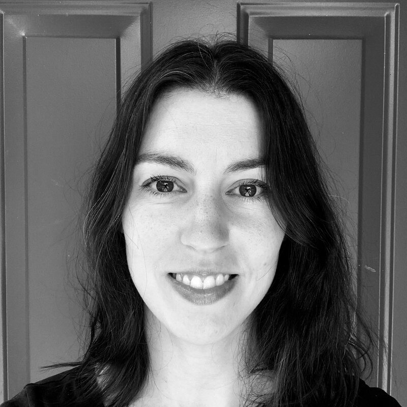 Black and white portrait of Allison Hardt.