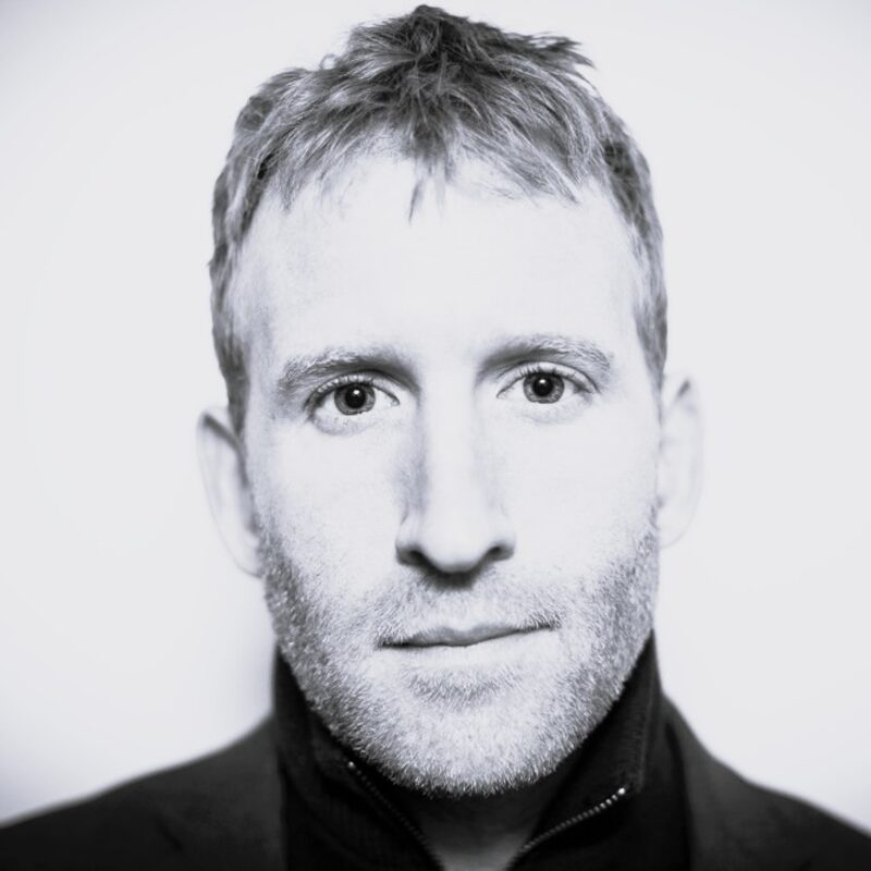 Black and white portrait of Peter Maybarduk.