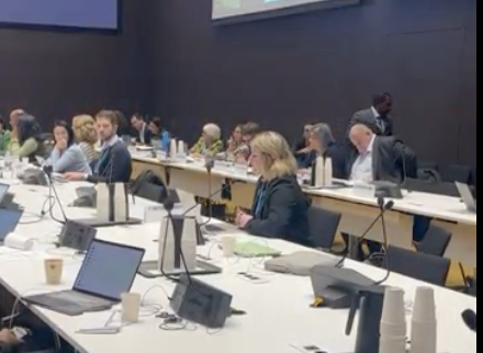 Chris speaking at the WHO
