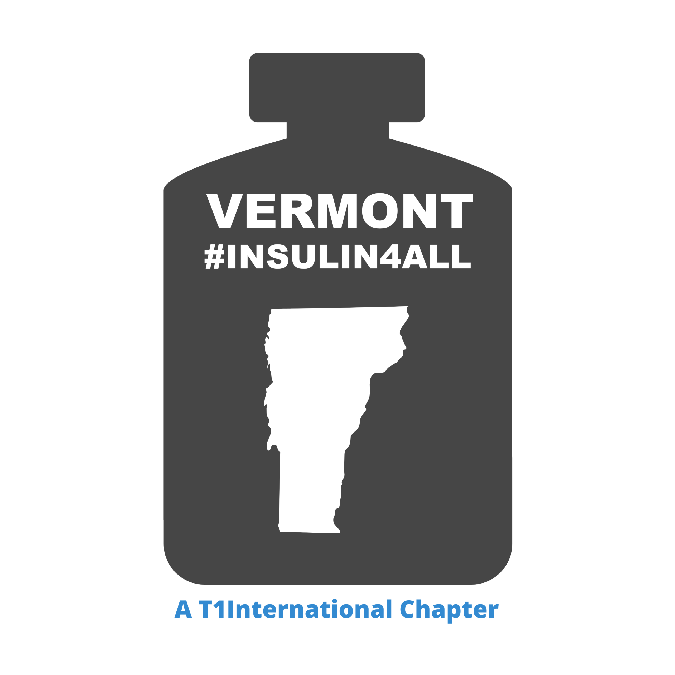 White outline of the country on a dark vial image saying the name of the chapter and beneath it blue text saying: "A T1International Chapter"