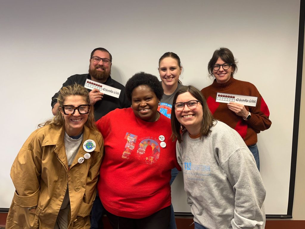 T1International Ohio #insulin4all Chapter advocates together at a community event holding #insulin4all signs