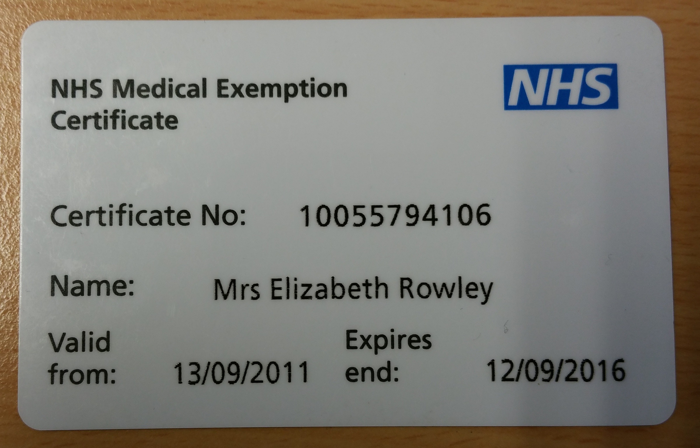 Exemption Certificate