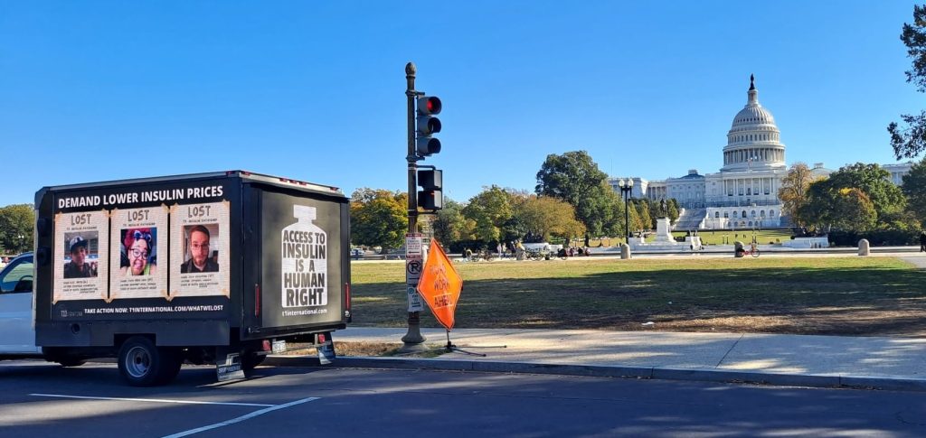What We Lost mobile billboard in front of the capitol