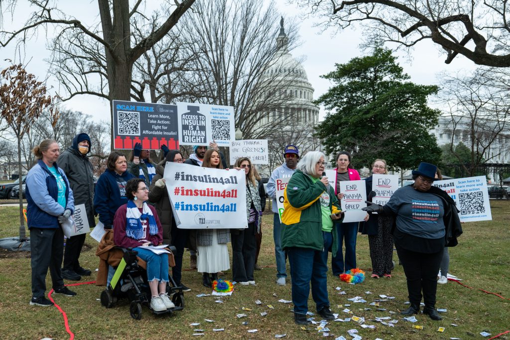 Janelle speaking at the Circus for Pharma Greed in 2026 in front of US Congress