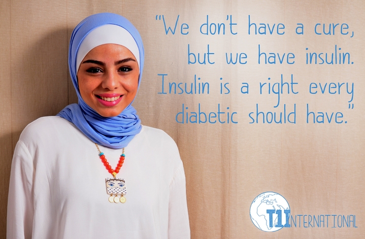 Yassmin in Jordan says: We don’t have a cure, but we have insulin. Insulin is a right every diabetic should have.