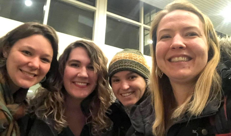 Connecticut Chapter members stand together for a selfie at the first meeting